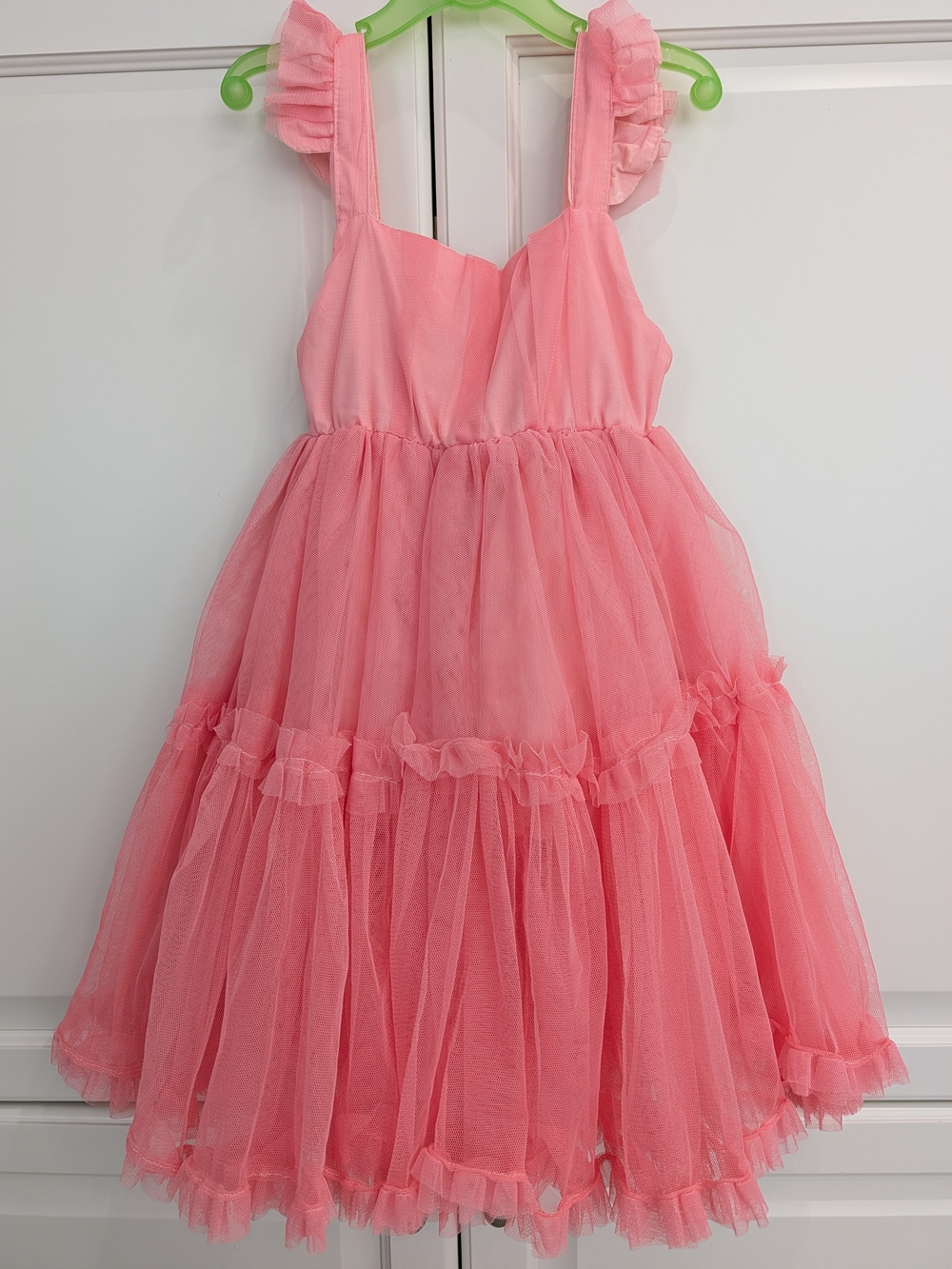 5/$35 Pink Tulle Ruffle Kids Dress Size 8